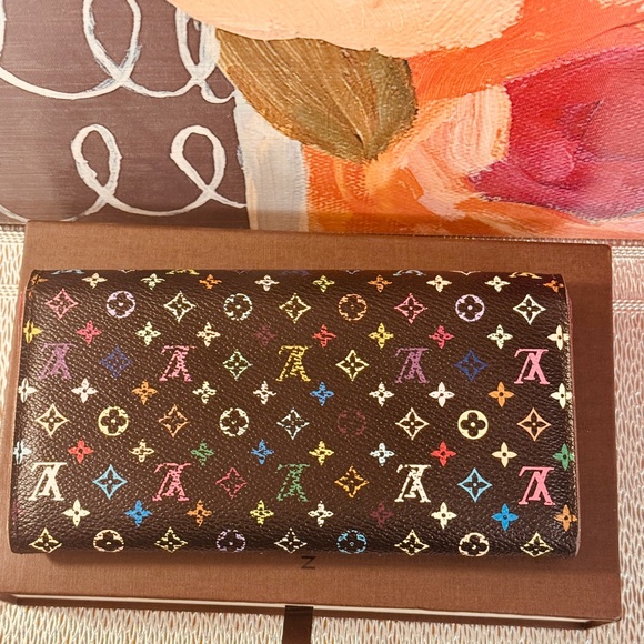 Louis Vuitton MuraKamy Multicolor Black Monogram long bifold wallet - Picture 15 of 16